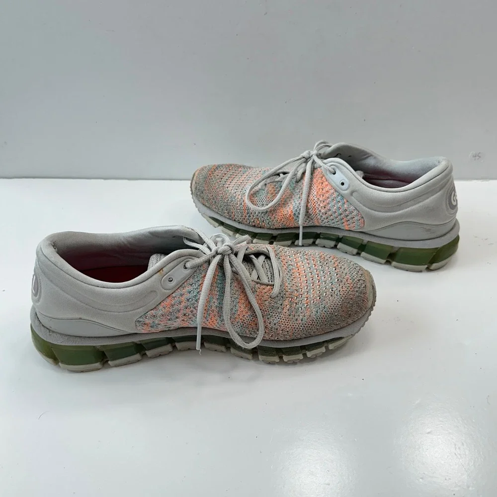 Asics Gel-Quantum 360 Knit Running Shoes Athletic Gym Gray Orange Women's Size 9